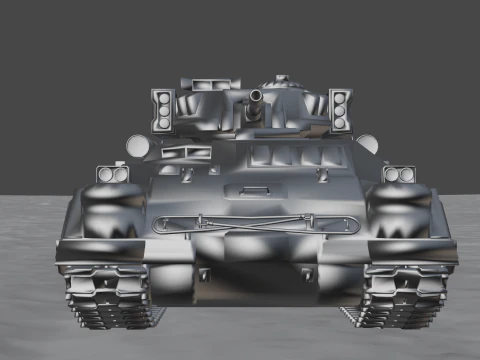 Sci-Fi Battle Tank High-Detail Game-Ready 3D Model