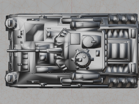 Sci-Fi Battle Tank High-Detail Game-Ready 3D 모델