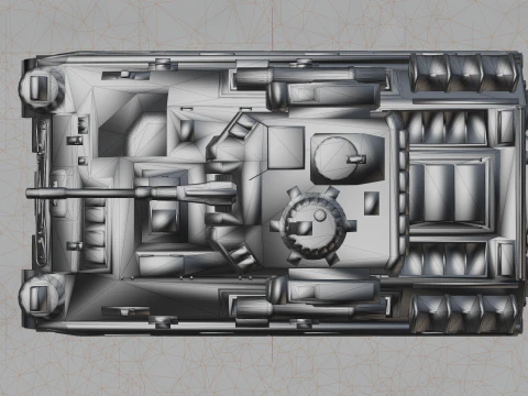 Sci-Fi Battle Tank High-Detail Game-Ready 3D Model