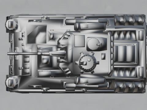 Sci-Fi Battle Tank High-Detail Game-Ready 3D 모델
