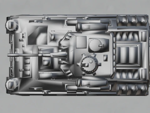 Sci-Fi Battle Tank High-Detail Game-Ready 3D Model