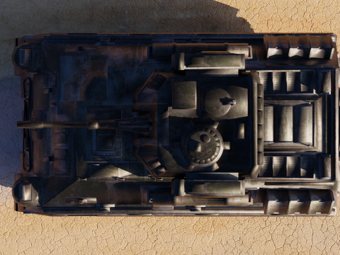 Sci-Fi Battle Tank High-Detail Game-Ready 3D 모델