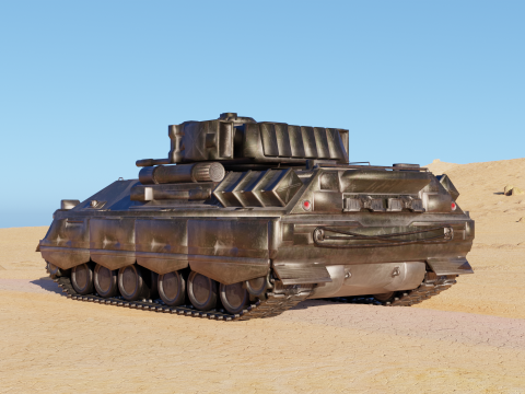 Sci-Fi Battle Tank High-Detail Game-Ready 3D 모델