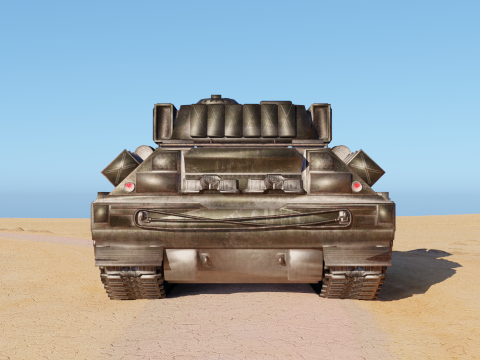 Sci-Fi Battle Tank High-Detail Game-Ready 3D 모델