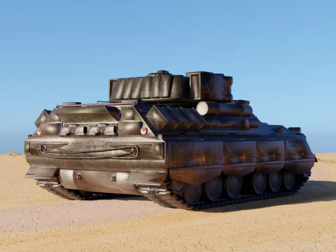 Sci-Fi Battle Tank High-Detail Game-Ready 3D Model