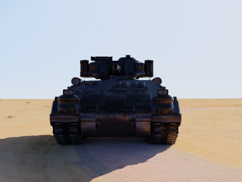 Sci-Fi Battle Tank High-Detail Game-Ready 3D 모델