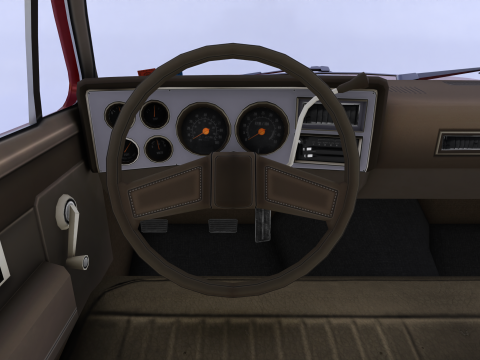 Vintage Fire Truck High Detail 3D Модель