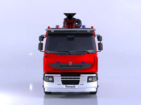 Renault Fire Truck 3D Model