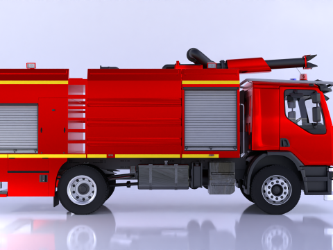 Renault Fire Truck 3D Model