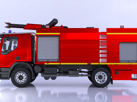 Renault Fire Truck 3D Model