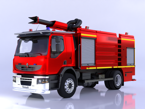 Renault Fire Truck 3D Model