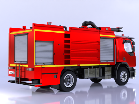 Renault Fire Truck 3D Model