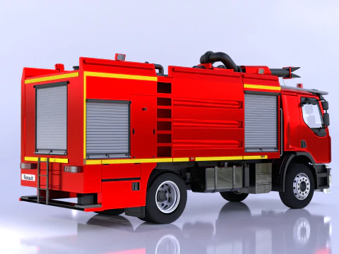 Renault Fire Truck 3D Model