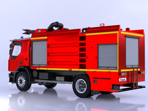 Renault Fire Truck 3D Model