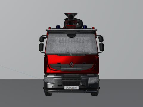Renault Fire Truck 3D Model
