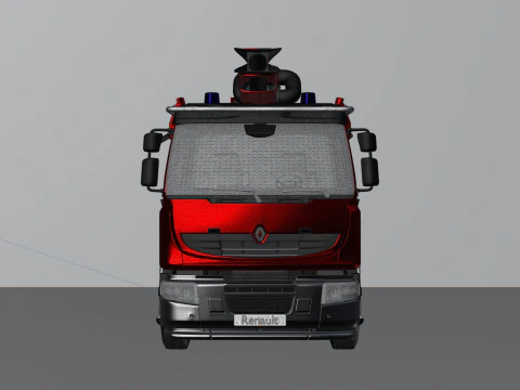 Renault Fire Truck 3D Model