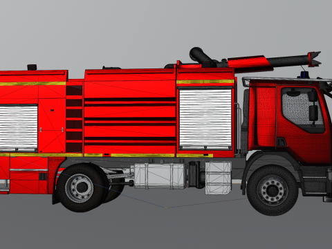 Renault Fire Truck 3D Model