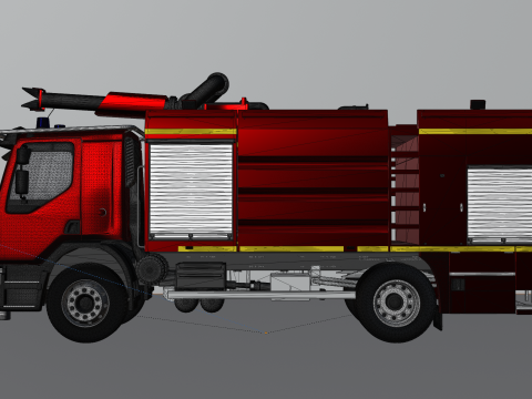 Renault Fire Truck 3D Model