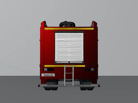 Renault Fire Truck 3D Model