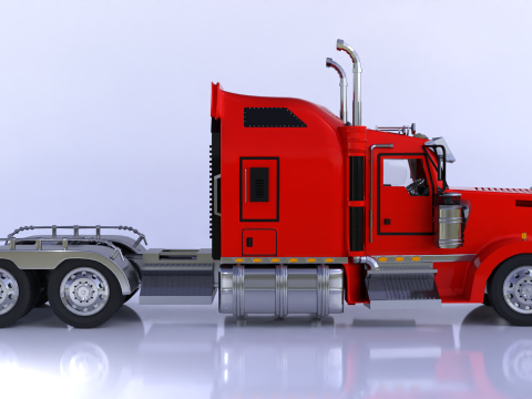 Kenworth W900 High Poly 3D Model