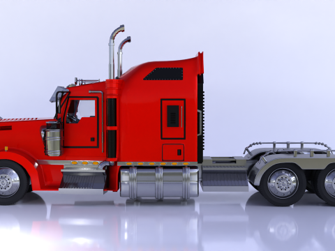 Kenworth W900 High Poly 3D Model