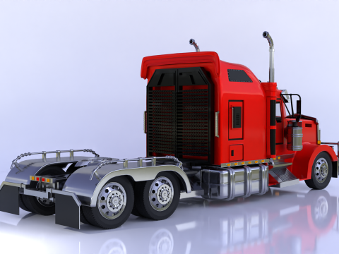 Kenworth W900 High Poly 3D Model
