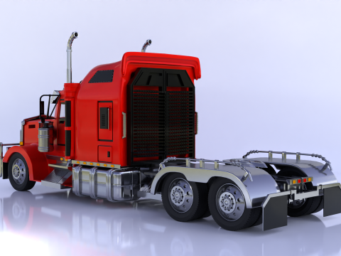 Kenworth W900 High Poly 3D Model