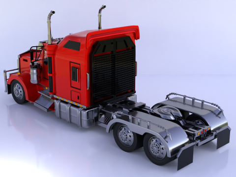 Kenworth W900 High Poly 3D Model