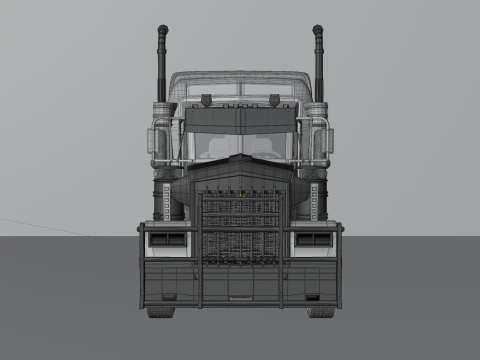 Kenworth W900 High Poly 3D Model