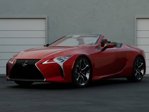 Lexus LC 500 High Detail із повністю деталізованим зовнішнім інтер’єром 3D Модель