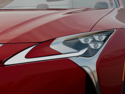 Lexus LC 500 High Detail із повністю деталізованим зовнішнім інтер’єром 3D Модель