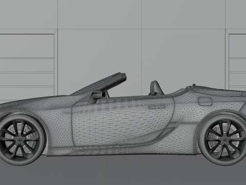 Lexus LC 500 High Detail із повністю деталізованим зовнішнім інтер’єром 3D Модель