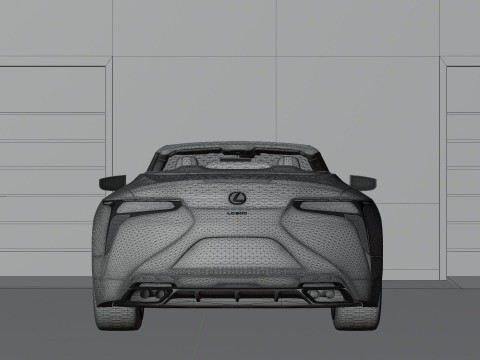 Lexus LC 500 High Detail із повністю деталізованим зовнішнім інтер’єром 3D Модель