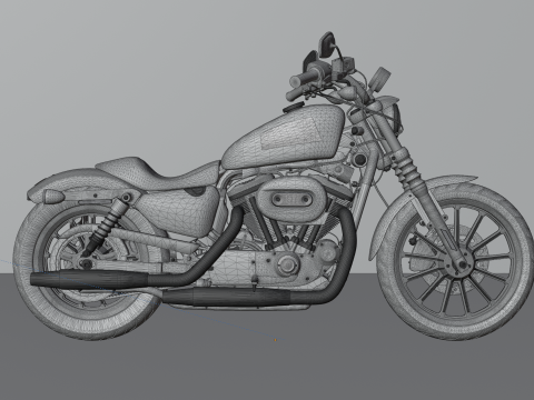 Harley Davidson Iron 883 High-Detail Modello 3D