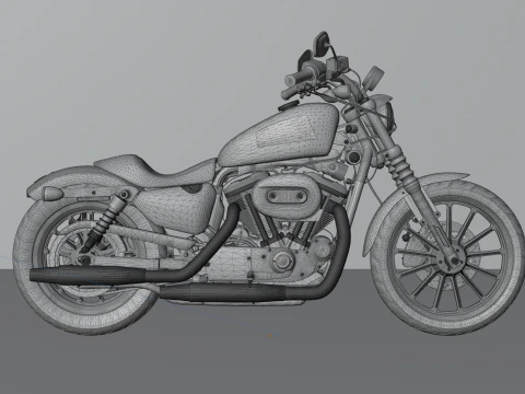Harley Davidson Iron 883 High-Detail 3D Model