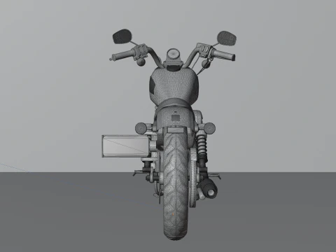Harley Davidson Iron 883 High-Detail 3D Model