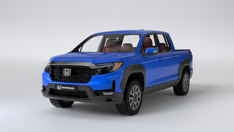 Camioneta pickup realista Honda Ridgeline High Poly Modelo 3D .c4d .max .obj .3ds .fbx .stl .blend 