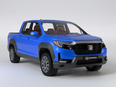 Camioneta pickup realista Honda Ridgeline High Poly Modelo 3D