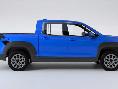 Honda Ridgeline High Poly Realistic Pickup Truck 3D Model