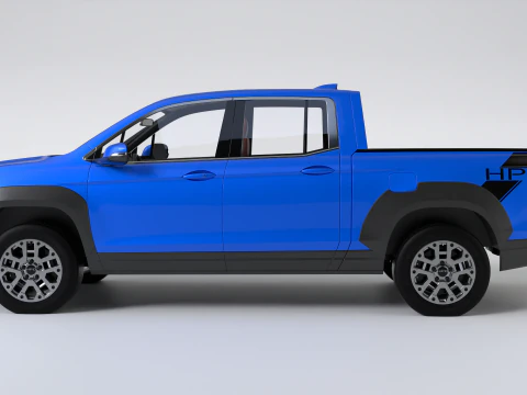 Honda Ridgeline High Poly Realistic Pickup Truck 3D Model