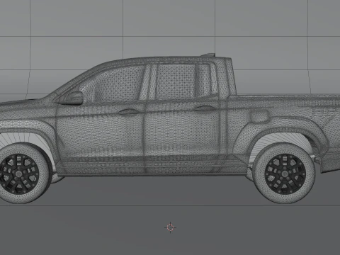 Honda Ridgeline High Poly Realistic Pickup Truck 3D Model