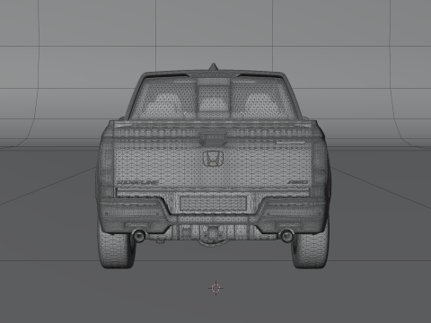 Camioneta pickup realista Honda Ridgeline High Poly Modelo 3D