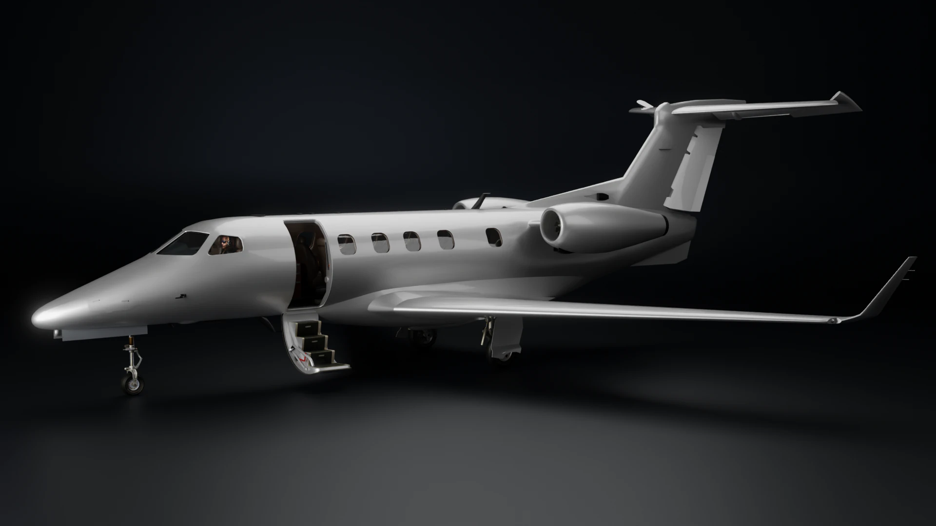 Embraer Phenom 300 Fully Detailed Interior Exterior 3D Model .c4d .max .obj .3ds .fbx .stl .blend 