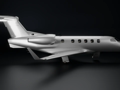 Embraer Phenom 300 Fully Detailed Interior Exterior 3D Model