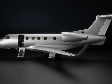 Embraer Phenom 300 Fully Detailed Interior Exterior 3D Model
