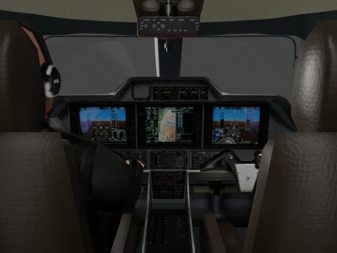 Embraer Phenom 300 Fully Detailed Interior Exterior 3D Model