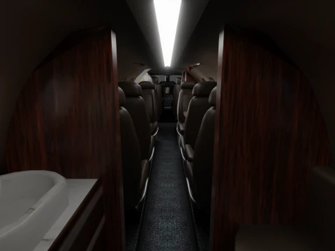 Embraer Phenom 300 Fully Detailed Interior Exterior 3D Model
