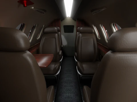 Embraer Phenom 300 Fully Detailed Interior Exterior 3D Model