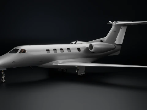 Embraer Phenom 300 Fully Detailed Interior Exterior 3D Model