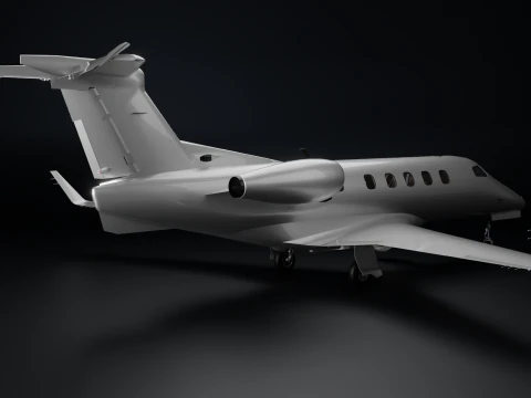 Embraer Phenom 300 Fully Detailed Interior Exterior 3D Model